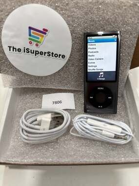 Apple iPod Nano 5th Gen 16GB Black- new Battery- 1 YR Warranty